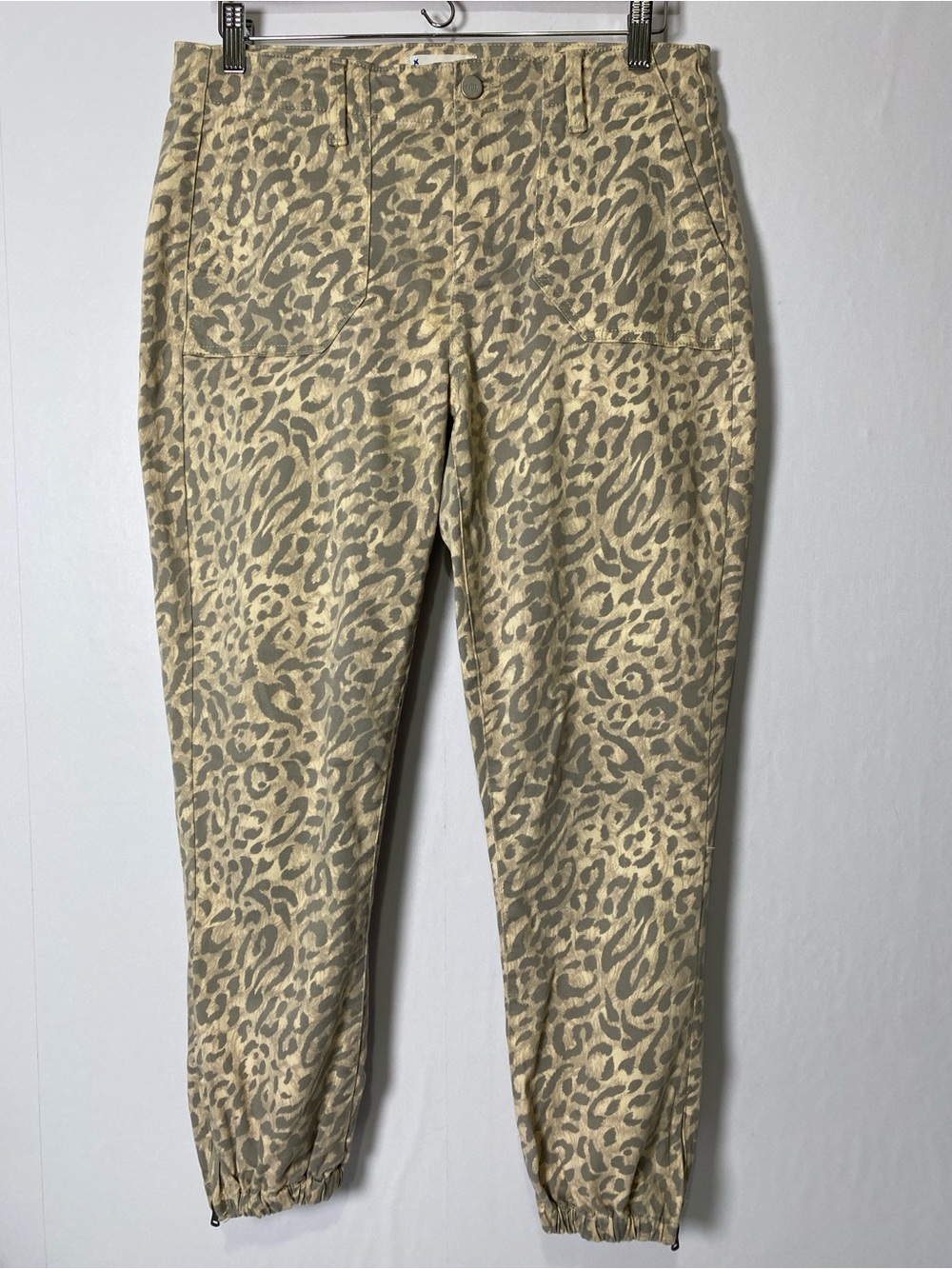 PAIGE Mayslie Camo Jogger Zipper Ankles Utility Pant Tortoise Shell Sz 29